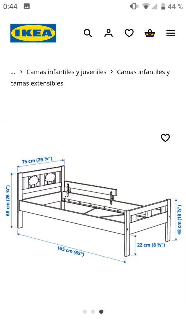 Cama infantil Kritter IKEA +colchón +protector