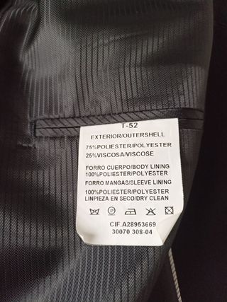 Traje chaqueta negro