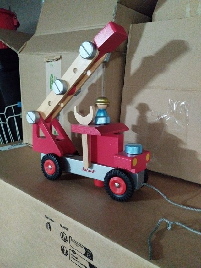 Camión de bomberos en madera Janod