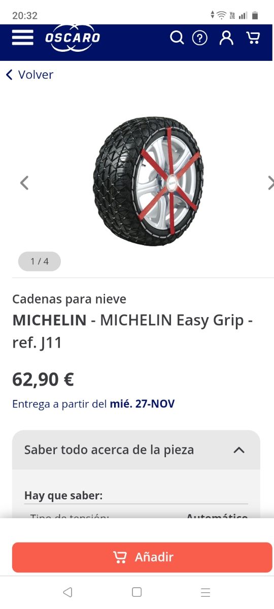 Cadenas Nieve Michelin