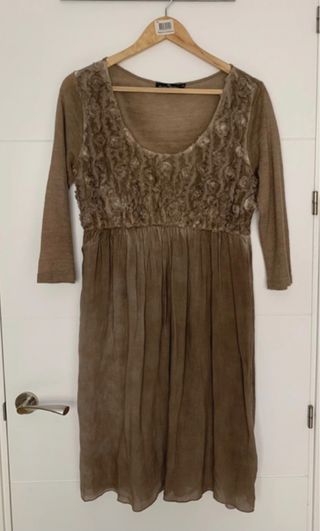 Vestido Punto y Gasa