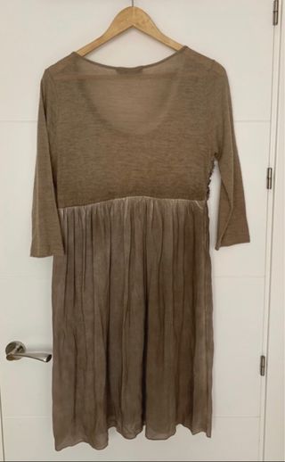 Vestido Punto y Gasa