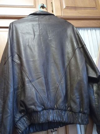 Cazadora de piel de caballero