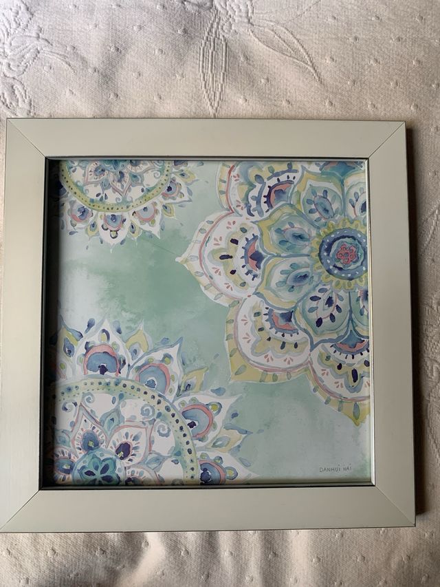 Cuadro cuadrado con lámina 30x30