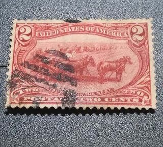 Sello USA 1898 2 centavos color rojo. MBE
