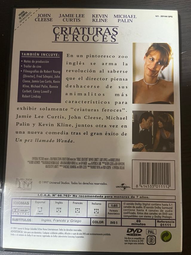 Criaturas feroces dvd