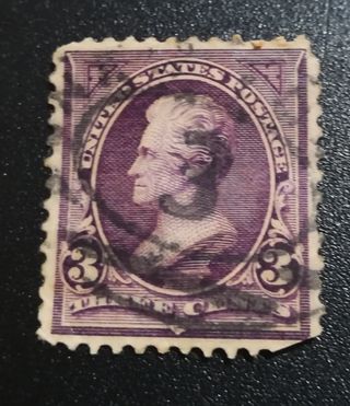 Sello USA 1894 - 99 3 ctvs. Color Lila, Escaso