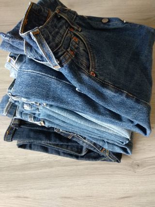 Lote 5 pantalones Levis mujer etiqueta roja