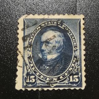 Escaso sello USA 1890-93 15 ctvs axul