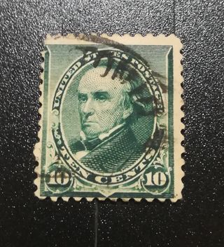 Escaso sello USA 1890-93 10 ctvs. Color verdd