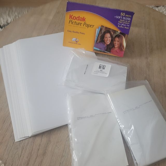 Papel para impresión fotográfica.