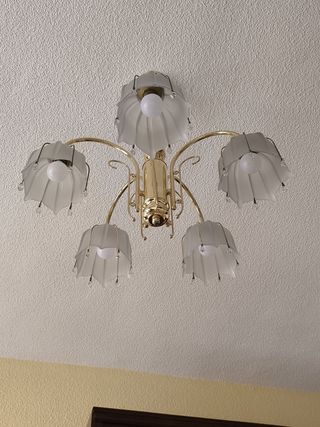 Lámpara de cristal para salón vintage