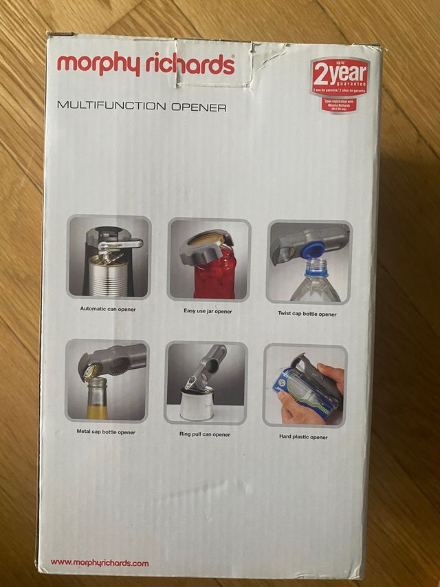 Abridor eléctrico de latas, chapas, botellas...