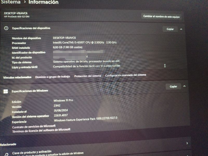 Mini PC HP ProDesk 600 G2 i5 6500T afbeelding 5