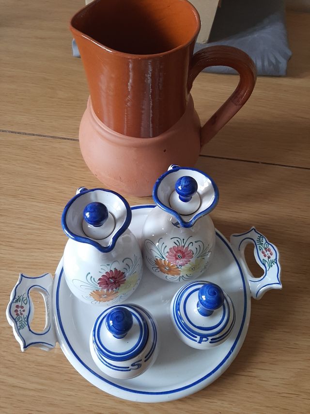 Juego vinagreras cerámica