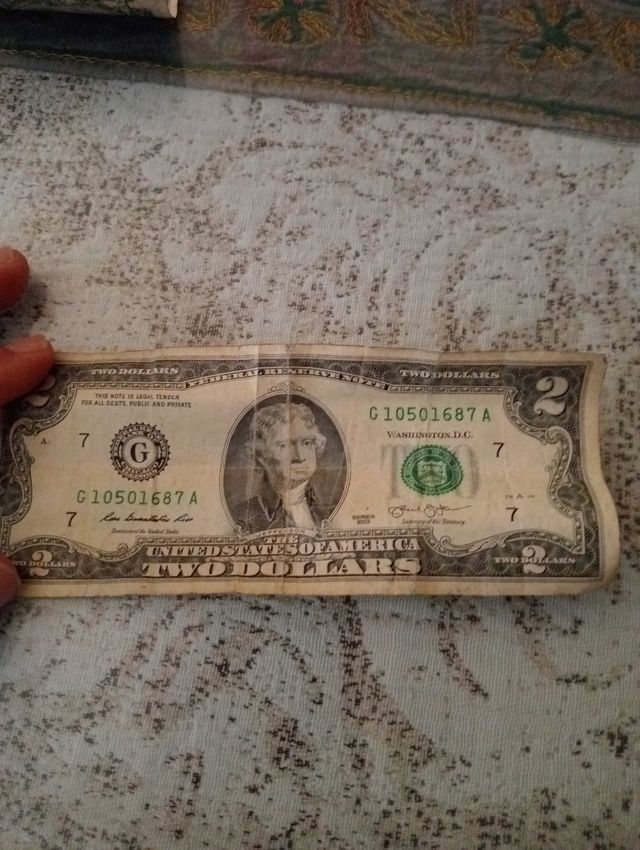 Billete de 2 dólares G