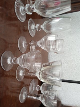 12 copitas Antiguas de cristal de Belgica