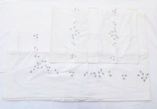 JUEGO SÁBANAS BORDADAS ANTIGUAS CAMA 135cm