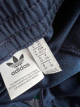 Adidas Pantaloni Blu Marino Rosso XS