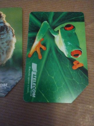 2 schede telefoniche "animali per modo di d