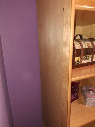 Conjunto mesilla y cabecero madera