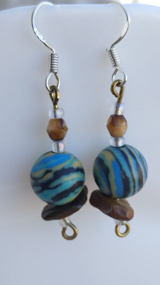 Hermosos Pendientes de Malaquita Azul💙