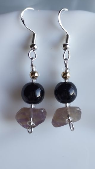 Preciosos Pendientes de Obsidiana 🖤