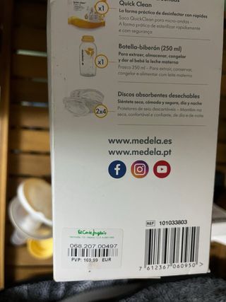 Sacaleches swing flex medela con recambios