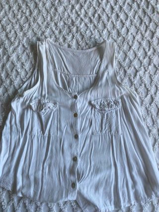 Camisa blanca corta
