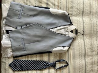 Traje novio + zapatos + cinturón