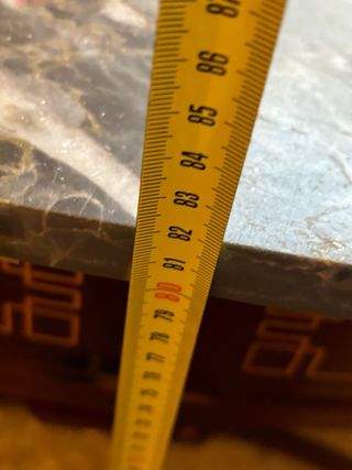 Aparador / consola de madera con mármol natural