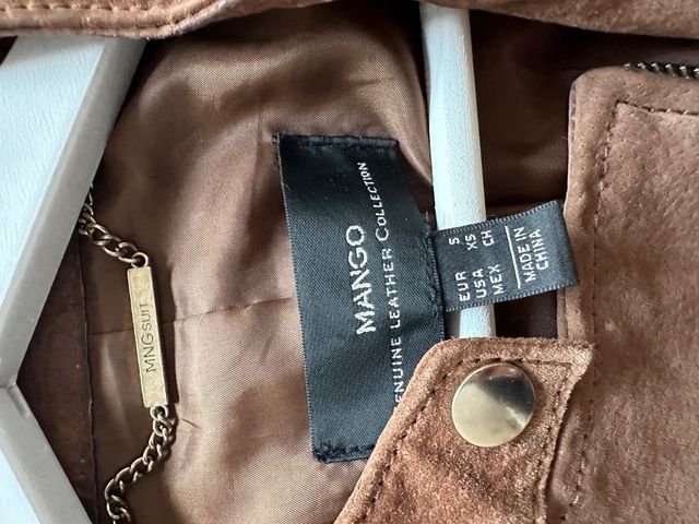 Biker de piel de Mango