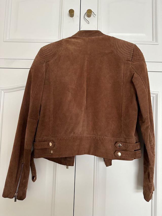 Biker de piel de Mango