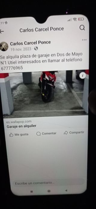 Garaje en alquiler