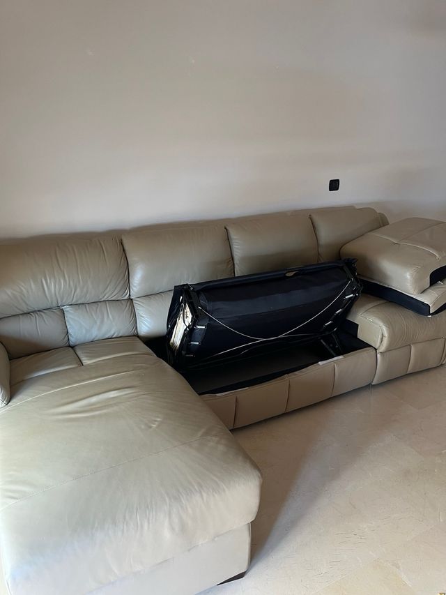 Sofa cama flor piel con chain long