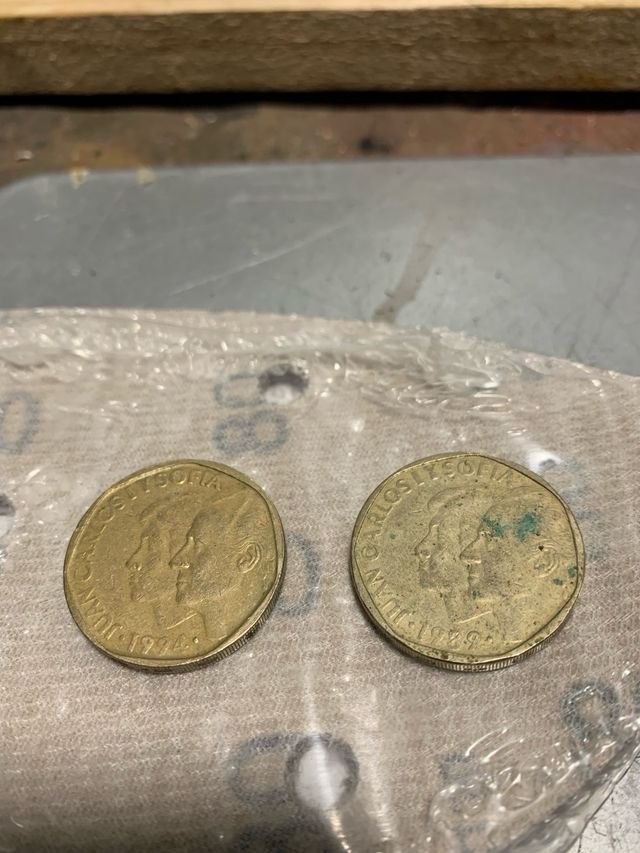 Monete da 500 pt del 1989 e del 1994