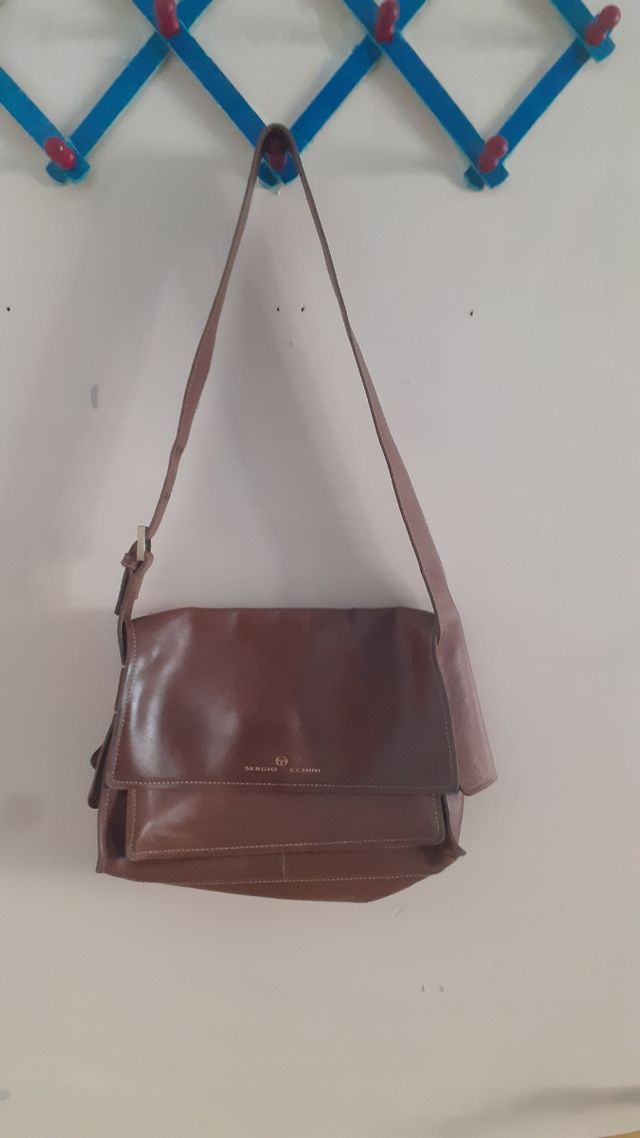 Borsa in pelle Sergio Tacchini vintage