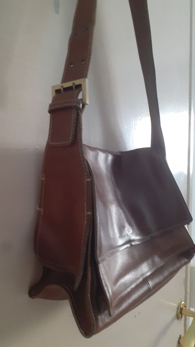 Borsa in pelle Sergio Tacchini vintage