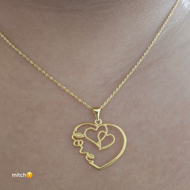 Rope collar con corazon colgante