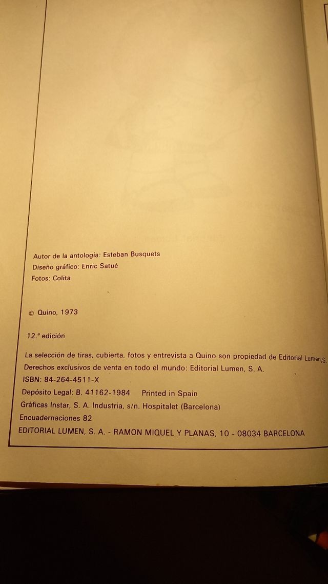 Libro cómic 10 años con Mafalda