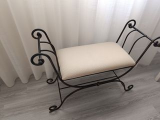 Banqueta de forja hecha a mano