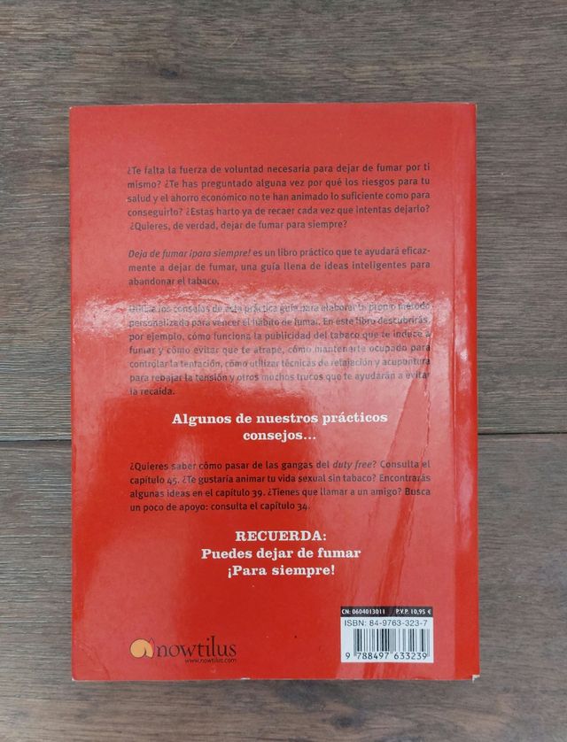 Deja de fumar para siempre. Nuevo