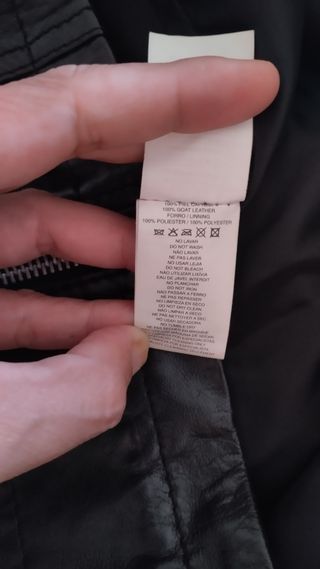 Cazadora Biker vintage 100% piel