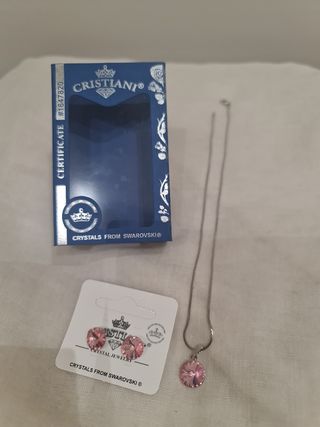 CONJUNTO PENDIENTES,COLGANTE SWAROVSKI
