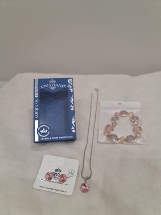 CONJUNTO PENDIENTES,COLGANTE SWAROVSKI