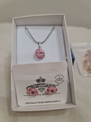 CONJUNTO PENDIENTES,COLGANTE SWAROVSKI