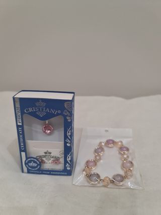 CONJUNTO PENDIENTES,COLGANTE SWAROVSKI