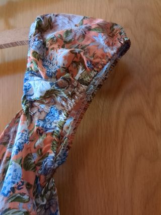 Vestido flores ajustado S