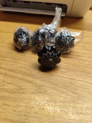 5 pomos de cerámica vintage