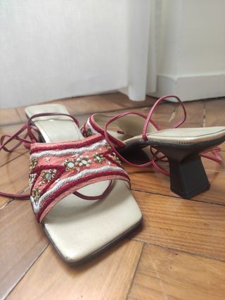 Sandalias de tiras Fosco, tacón bajo